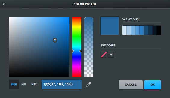 Macaw color picker dialog