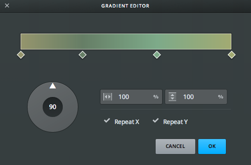 Macaw gradient editor dialog